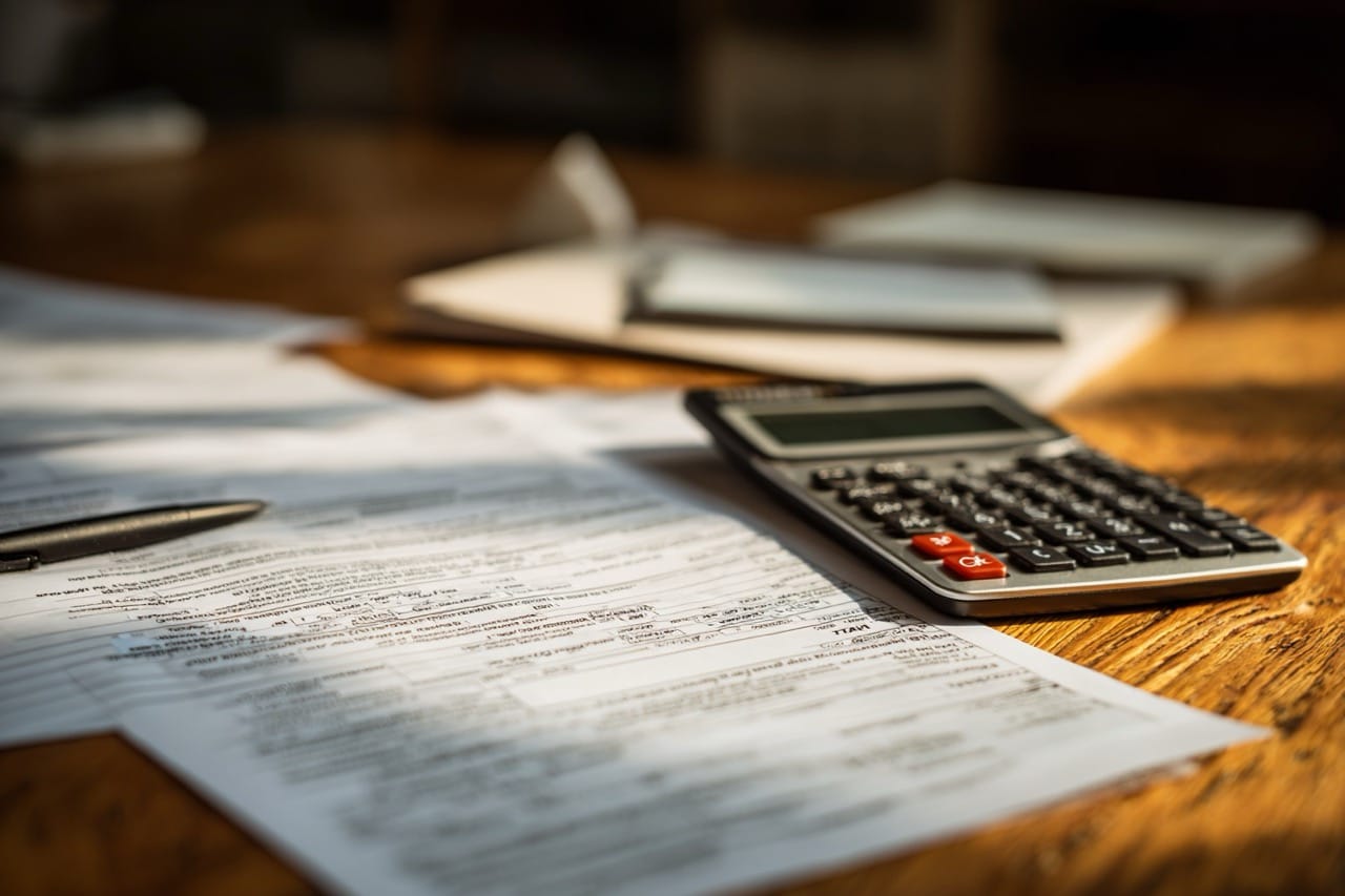 Tax documents and paperwork for Delaware house sale