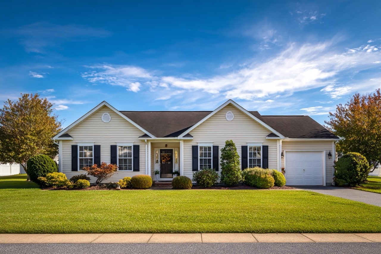 Delaware home exterior with professional real estate photography